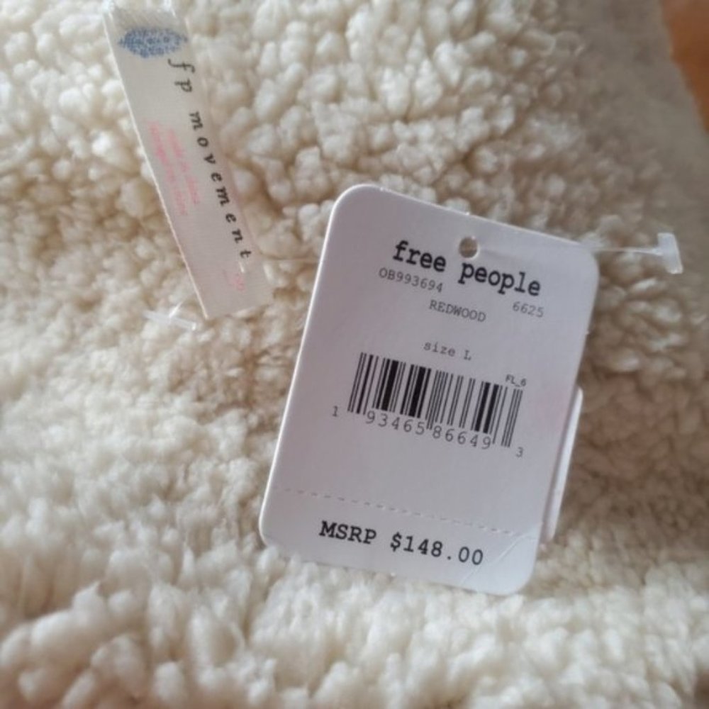 Free People Mix It Up Reversible Sherpa Jacket Large NWT - Picture 6 of 6